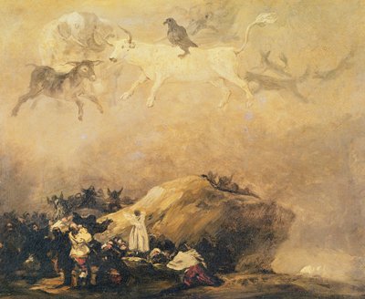 Capriccio Scene: Animals in the Sky by Francisco de Goya